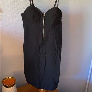 Black zip up dress